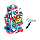 Wind UP Walking Robot Classic Clockwork Mechanical Collectible w/ Key Gift