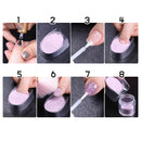 10pcs Pro Nail Dipping Perfect French Tray Dip Jar Moulding Mold Contai- OZ