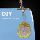 4pcs DIY Full Drill Diamond Painting Keyring Cartoon Cat Bear Paw Keychain Gifts