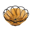 5X(7 inch Plastic Braided Basket Fruit Vegetable Cookies Container Holder  H4P8)