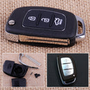3Button Uncut Flip Remote Key Fob Case Shell fit for Hyundai Santa Fe ix45 13-14