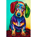 5D DIY Full Drill Diamond Painting Colorful Dog Cross Stitch Embroidery