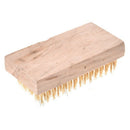 3.9" Length Hardware Wood Handle Brass Wire Brush Cleaning Tool W3G6