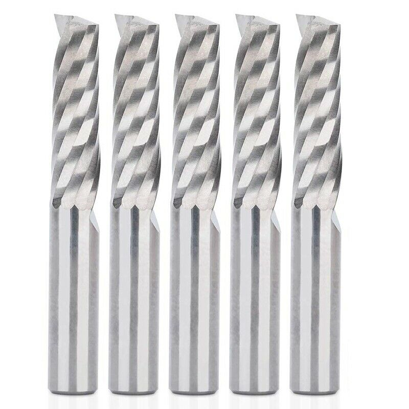 5Pcs Up Down Cut 6MM Spiral Solid Carbide CNC Router Endmill Compression Wo S1D7