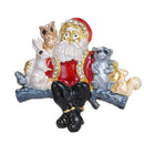Crystal Santa Claus Animal Pin Brooch Clothes Lapel Badges Christmas Gift