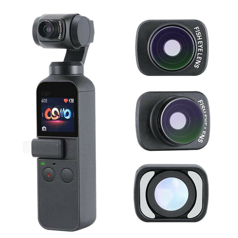 Optical Glass Fisheye Camera Lens Magnetic For DJI OSMO POCKET Gimbal Camera