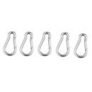 5Pcs Strong 304 Stainless Steel Spring Snap Carabiner Quick Link Ring Hook