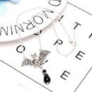 Fashion Simple Bat Crystal Pendant Chain Choker Necklace Collar Jewelry Gift  BX