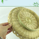 Handmade Bamboo Braided Candy Dish Vegetable Bamboo Green Drain Basket Brea S1H4