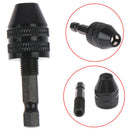 0.3-3.6mm Keyless Drill Chuck Screwdriver Impact Driver Adaptor 1/4" Sh en FT