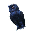 Lifelike Feather Owl Decoy Bird Repellent Scarecrow Halloween Decor Black