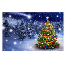 Christmas Tree Snowy Sky Wall Art Hanging Tapestry Dorm Bedspread Decor D