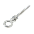 2Pcs M10 100mm Threaded Lifting Eye Bolt Ring Tie Down Stainless Steel