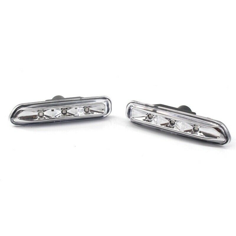 2 Pcs Clear Lens LED Side Marker Car Lights For BMW 3 Series E46 4Door 1999