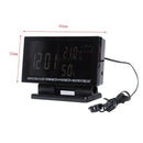4 In 1 Digital Car Thermometer Hygrometer Dc 12V Lcd Vehicle Voltage Clock