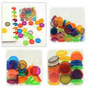 50 Packs Transparent Plastic Expander Discs Binding Clip Holder for Scrapbooking
