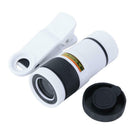 Universal 8X Zoom Optical Telephoto Telescope Lens for Phone Camera(White)