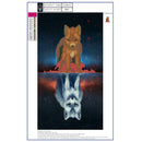 Double Fox Diamond Embroidery Painting Cross Stitch DIY Craft Home Decor