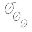 9X Nose Ring Open Hoop Lip Body Piercing clip on Studs Stainless Steel JewelryTO