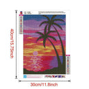 5D DIY Full Drill Diamond Painting Beach Tree Embroidery Mosaic Kit (W1282)