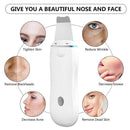 Ultrasonic Facial Scrubber Cleaner Face Skin Peeling Clean+30ml Facial Sprayer