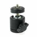 Black Mini Tripod Ball Head Camera Support 0.7 cm 1/4 in Black Easy Install X4Y4