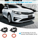 1 Pair H7 LED Headlight Light Bulb Base Adapters Holders For Sonata QASHQAI KIA