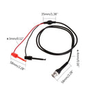 Black Red P1020 BNC Male Plug Q9 To Dual Hook Clip Probe Test Lead Cable Tube