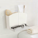 Self-sticky Storage Box Rack Shampoo Holder Toothpaste Toothbrush Shelf