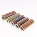 5pcs 150D Rainbow Sewing Machine Thread Hand Embroidery Thread Spools