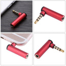 `=3.5mm Male to Female 90 Degree Right Angled Adapter Audio Microphone Jack