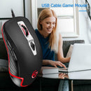 2X(G818B Mouse Gaming Wired Mouse 3200 Dpi Adjustable Ergonomic Breathing L