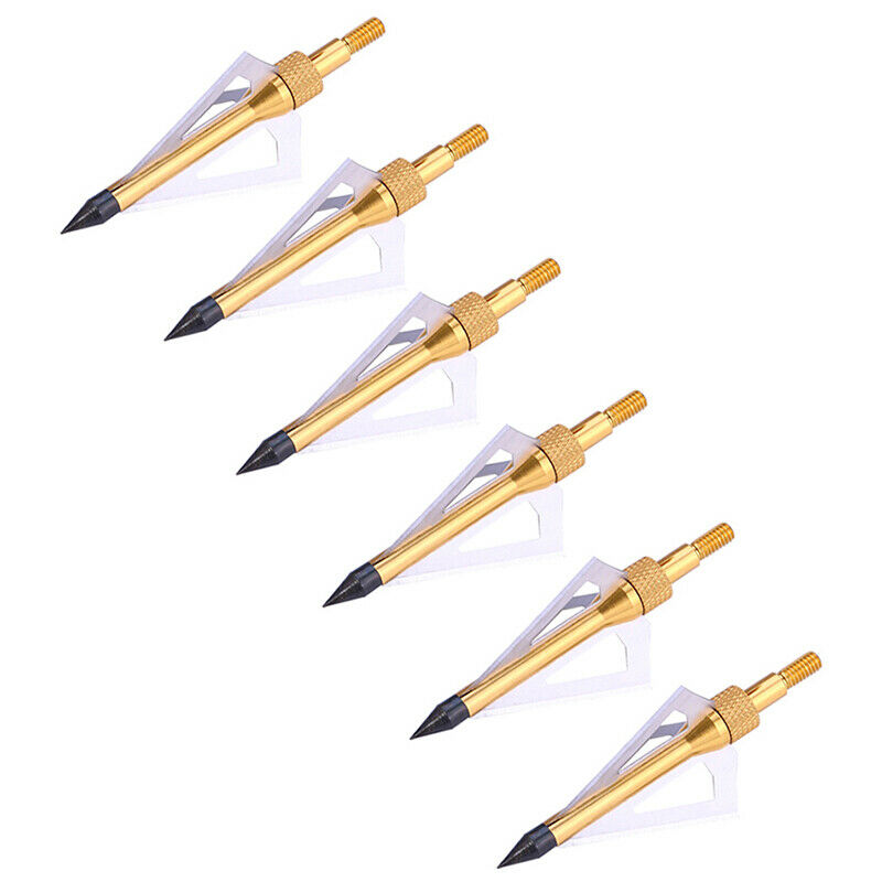 6 PCs Brass broadheads Arrowhead Arrow heads 100 Grain quality Fa High Z8I1 R5A0