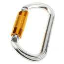 25KN Safety  Mountaineering Rock Tree Climbing Clip Locking Carabiner