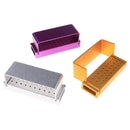 Aluminium Dental Bur Burs Holder Block Disinfection Box Autoclave 30 HolesU2