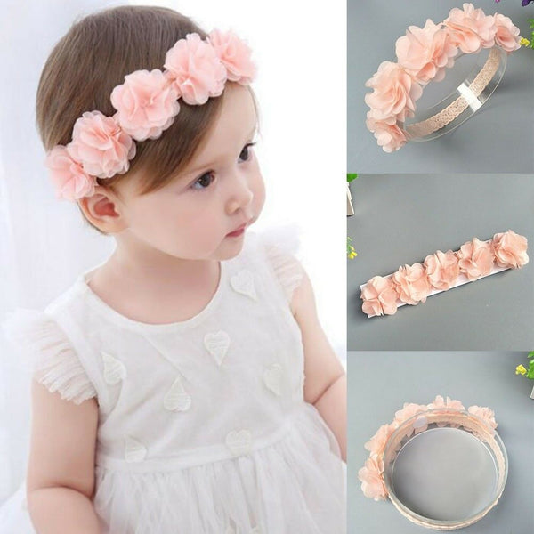 Baby Floral Flowers Garland Crown Headband Headdress Hair Band Bridal_Headpiece