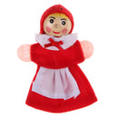 4pcs Little Red Riding Hood Wooden Headed Finger Puppets Fairy Tale Story
