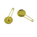 10x Copper Safety Pin Fit 20mm Cabochon Cameo Settings Brooch Lapel Pin Tray