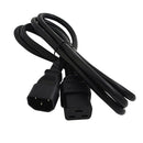 16A IEC 320 C14 To C19 Power Extension Cord Cable Adapter For PDU UPS Black