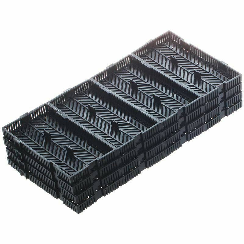 16 Pcs Black Plastic Aquarium Undergravel Filter + Air Line Hose + Tube S9E2