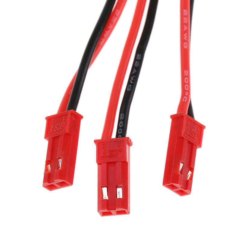 2 Pieces Lipo Battery Cable Connector JST Male / Female To Y Connector Female /