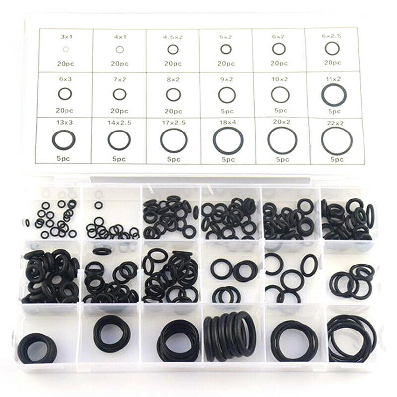 225Pcs Seal O-ring R134a Air Conditioning Rubber Washer Assortment Box SetJ Gw