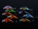 5pcs Fishing Lures Crankbaits Treble Hooks Randomly Baits Tackle Bass Minnow Set