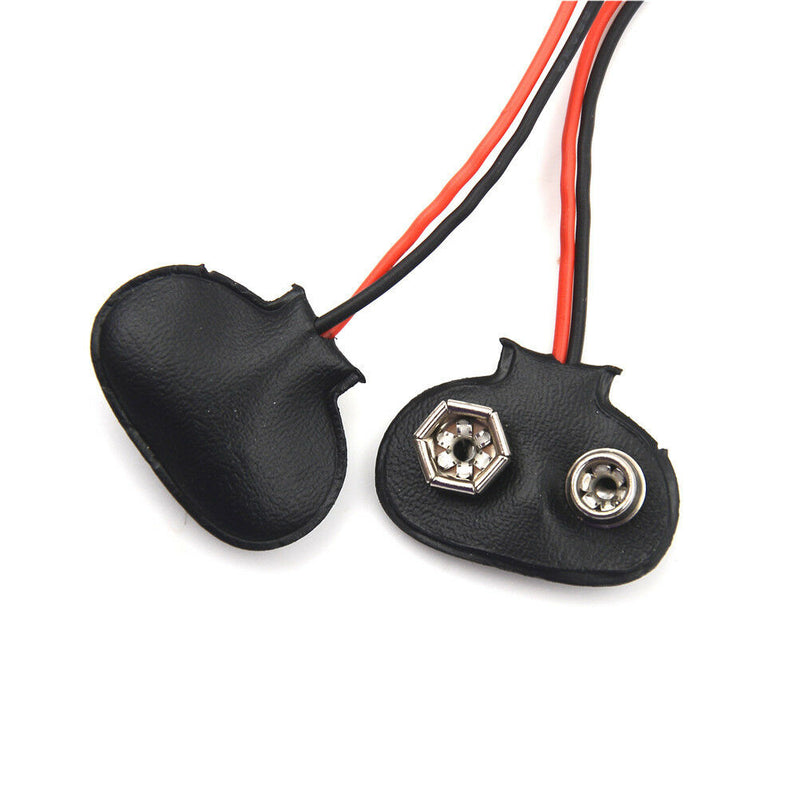 5pcs 9V Battery Snap T-Type cable 2.5x5.5mm Male DC Power Plug to 9V Battter Gn