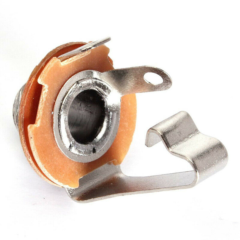 10 Pcs Mono Input Jack for Guitar Bass 6.35mm Orange