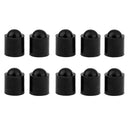 10pcs Rubber Pool Cue Tip Head Protector Cover for Billiard Snooker Black