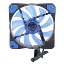 12V 3-4Pin 15LED Lighting PC Case Fan Cooler Computer Cooling Fan (Blue)