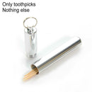 Pocket Toothpick Holder Waterproof Useful Alloy Box Metal Pill Case Keychain