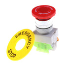Red Mushroom Cap 1NO 1NC DPDS Emergency Stop Push Button Switch AC 660V 10A JR