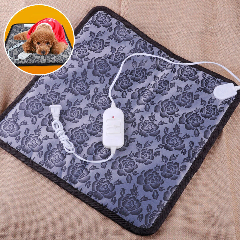 45x45cm Pet Dog Cat Electric Heat Pad Heating Mat Warm Bunny Bed Blanket Heater